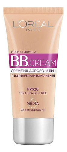 Bb Cream Base Media Creme Milagroso 5 Em 1 Fps20 Momento De Aplicação Dia/noite