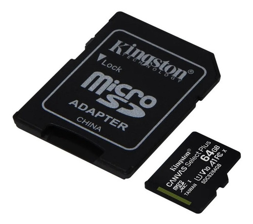 Tarjeta Memoria Kingston Canvas Plus Microsd 64gb 100mb/s