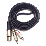 Cabo Xlr Femea 2 Rca Macho 3 Metros