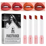 Set 4 Labiales Mate Caja Cigarrillos Inspirados Lana Del Rey