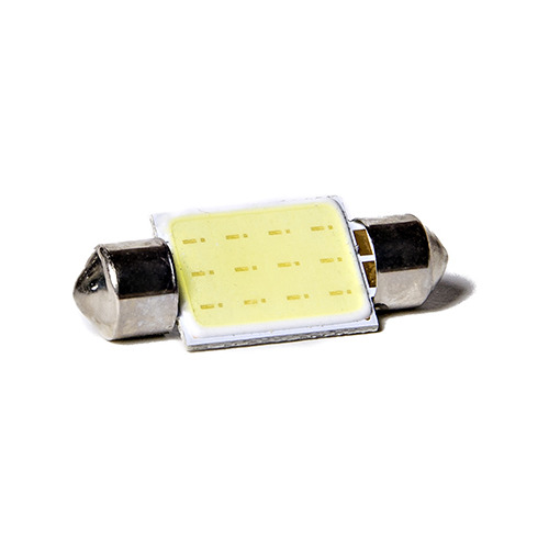 Lampara Tubular Cob Led 36mm Blanco 12v Festoon El Par Auto