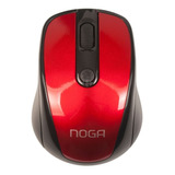 Mouse Inalámbrico Noga  Ngm-358 Rojo Y Negro