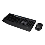 Kit Teclado E Mouse Sem Fio Preto Mk345 Logitech Novo