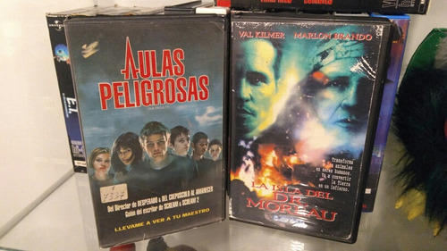 Lote Vhs Películas Terror Aulas Peligrosos Isla Moreau