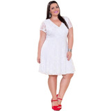 Vestido Plus Size Renda #74 Batizado Noiva Casamento Civil