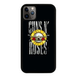 Funda Uso Rudo Tpu Para iPhone Guns And Roses Rock Negro Let