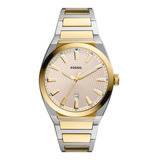 Relógio Masculino Fossil Social Prata E Dourado Original