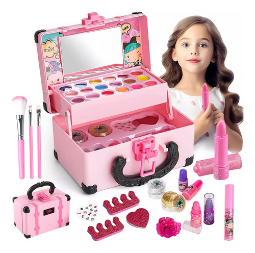 Set De Maquillaje Infantil Lavable, Regalo Para Niños