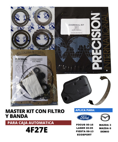 Master Kit Filtro Y Banda Borgwarner Caja 4f27e Ford / Mazda Foto 2