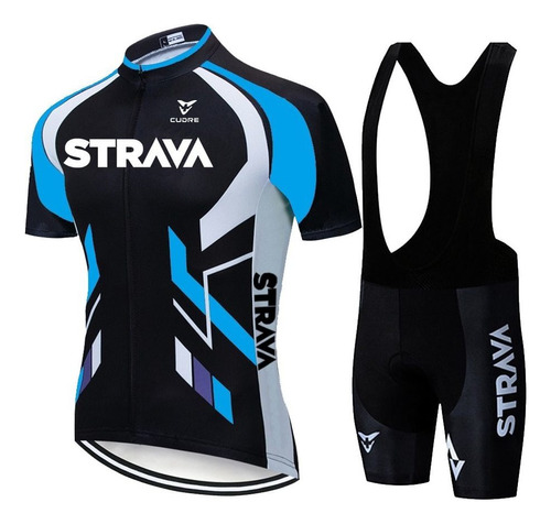 Strava Ciclismo Jersey Manga Corta Traje Bib Pantalones