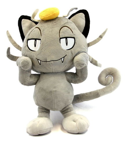 Meowth Alola Pokémon Pelúcia Licenciada 30cm Gato Rocket