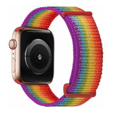 Correa Extensible Arcoíris Pride Orgullo Nylon Iwatch