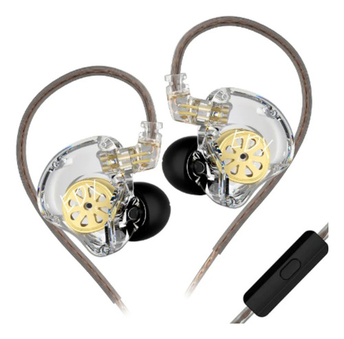Audífonos In-ear Kz Edx Lite Transparente Con Micrófono