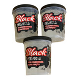 Kit Com 03 Gel Cola 1kg Com Tampa Preta - Black Fix