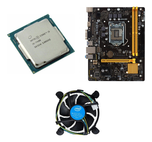 Placa Mãe H110mh-pro D4 + Processador I5-7400 + Cooler Box