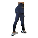 Calza Leggins Lycra  Termico Mujer 4 Bolsillos Cargo 