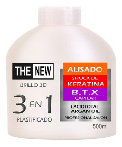 Keratina Alisado Plastificado Rejuv Capilar 3 En 1 X 500 Ml