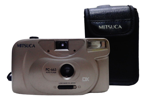 Câmera Fotográfica Mitsuca Pc-663 Auto Flash Antigo Ñtestado