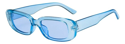 Óculos De Sol Bulier Modas Hype, Cor Azul Armação De Acetato, Lente De Policarbonato Haste De Acetato