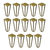 14 Pés Metal 15cm Hairpin Legs Mesas De Centro Puffs Dourado