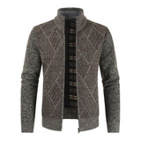 Chaqueta Hombre Con Cremallera Blusa Fría Tricot Invierno