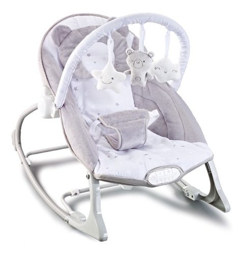 Cadeira De Balanço Para Bebê Maxi Baby Urso Polar 21460 Cinza/branco