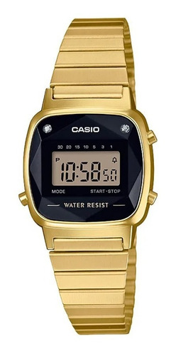 Reloj Casio Mujer La-670wgad Vintage Strass Crono Impacto