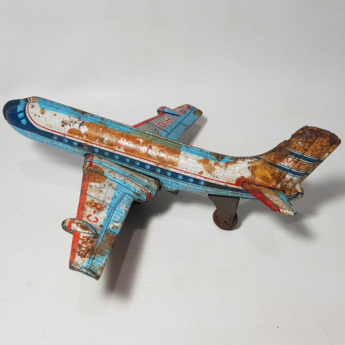 Antiguo Avión Chapa Juguete Made In Japan Mag 57329