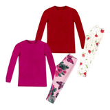 Conjunto Leggin E Blusa Longa Infantil Meninas Kit 2 Conjun