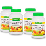 Multi Vitaminas Y Minerales X 4 Frascos 60 Comp En C/u 