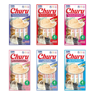Churu Golosina Lamible Para Gatos Sabores Combinados 24 Pz | Envío gratis