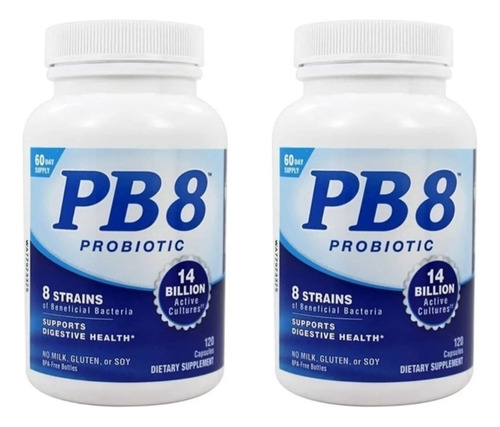 2x Unidade Pb8 240caps Probiotico Original Importado Eua