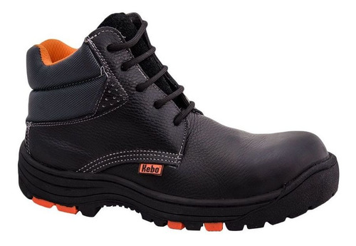 Botas Industriales Hombre Con Casquillo Negras Con Naranja