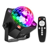 Party Lights Disco Ball Con Linterna Uv Y Sonido Activado