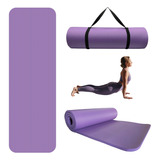 Tapete Yoga Pilates Fitness Antiderrapante Gym 10mm Espesor Color Violeta