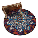 Alfombra Decorativa Redonda Mandala De Estilo Étnico [u]