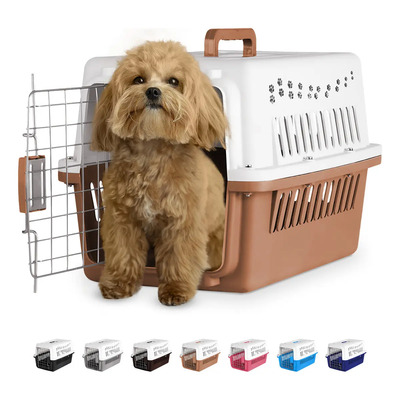 Jaula Transportadora Portátil Mediano Perro Gato Mascota Blick Color Marrón claro | MercadoLibre