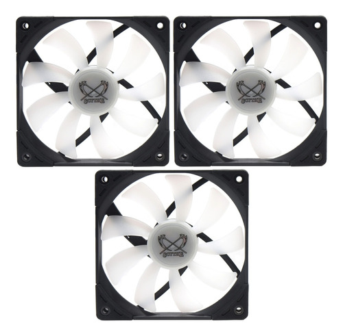 Kit 3 Fan Cooler Scythe Kaze Flex Rgb 120mm Pwm 1200rpm 12v