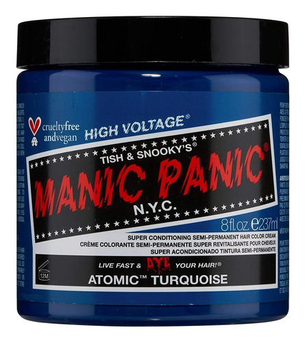 Atomic Turquoise Tinte Turquesa Manic Panic 8oz Arctic Fox 