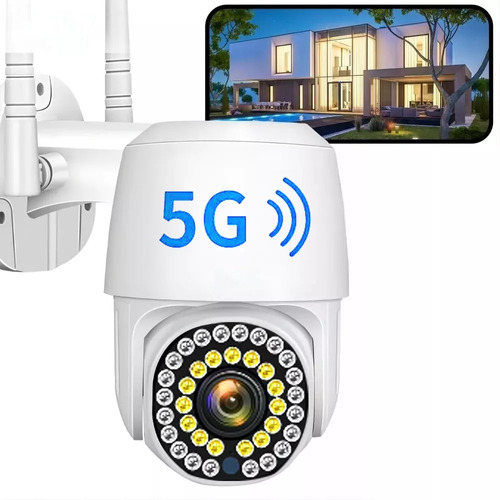 Cámara Seguridad Wifi De Vigilancia Hd Exterior Con Alarma