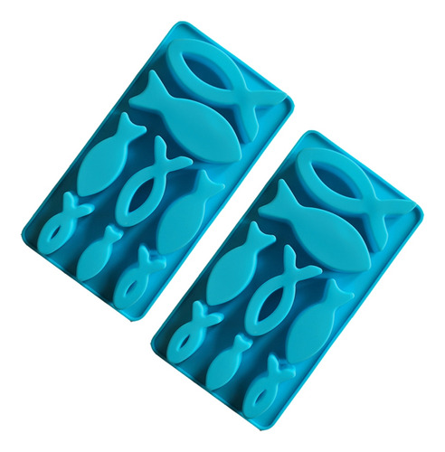 2 Peças De Molde De Silicone Para Peixes, 8 Moldes De Silico