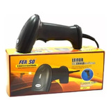 Leitor Código De Barras Laser Usb F-cod08 Feasso  Preto 5v