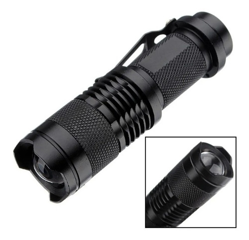 Linterna Tactica Cree Q5 Leed Recargable Zoom Flash Mini Led