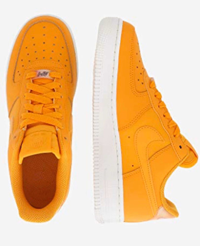 Tenis Nike Air Forcé 1 Naranja Piel Urbano