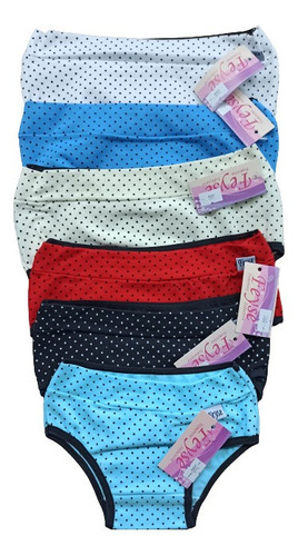 Bombachas Estampadas Nena ALG/lycra Talle 1-2-3-4 Pack X4