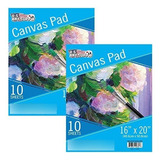 2 Blocs Para Dibujo Con Pintura Acrilica Oleos Con 10 Hojas 