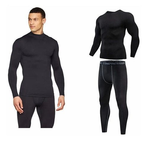 Pantalón Licra + Playera De Compresión Conjunto Gym 2pz | Meses sin interés