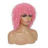 Curly Afro Wigs Black Women Short Wig With Bangs Kinky Curly