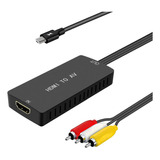 Convertidor Hdmi A Rca Lvy, Para Tv, Dvd, Xbox 360, Negro