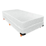 Sommier 2 Plazas Resortes 2 Almohadas Inteligentes Color Blanco